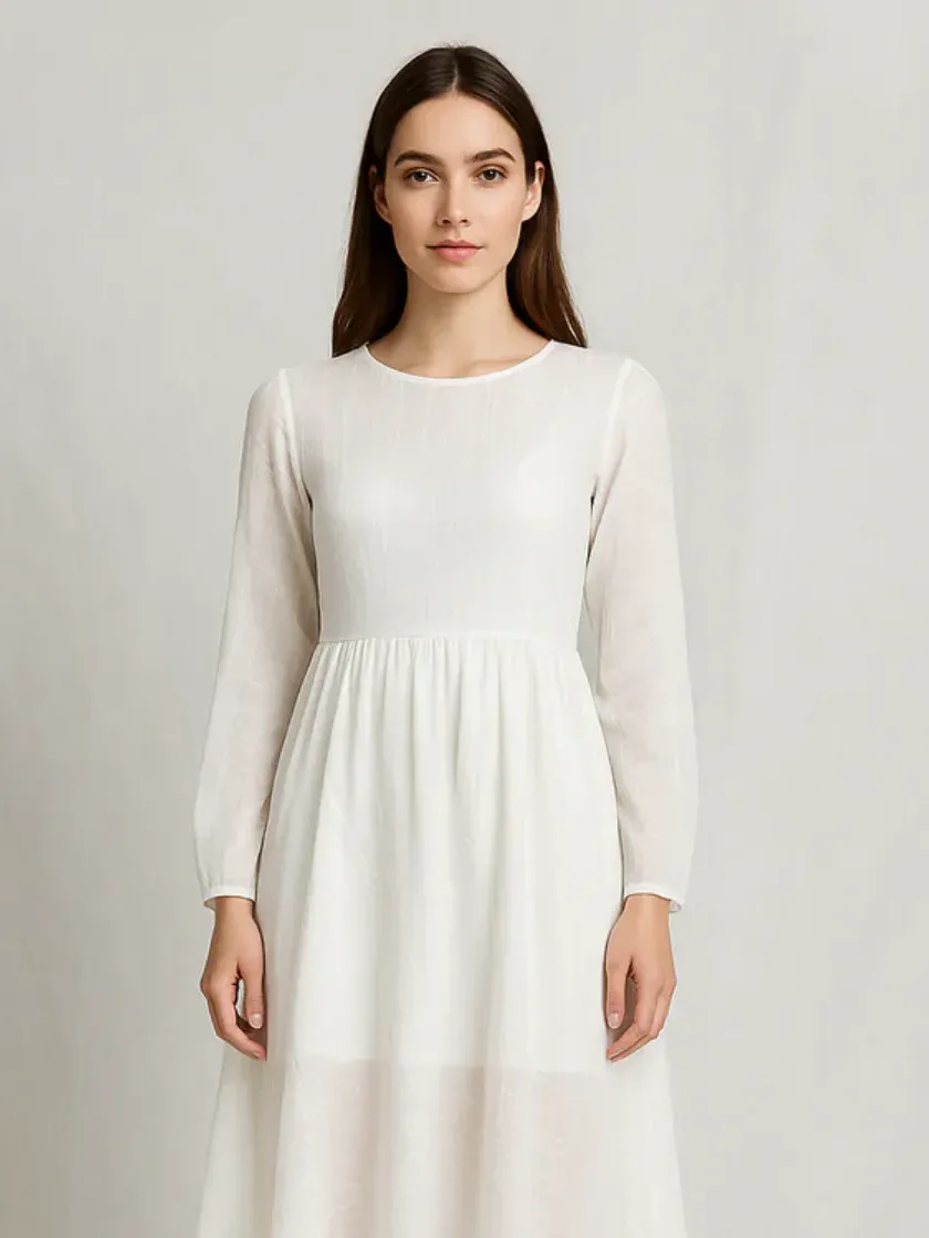 Plain Dyeable Pure Nylon Dhupian Fabric #MF109 thumb 2